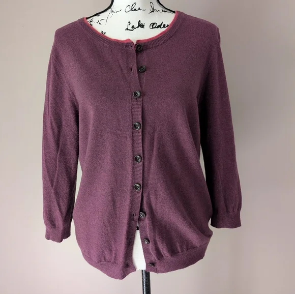 Boden Women's Purple Cardigan Sweater - Picture 1 of 4